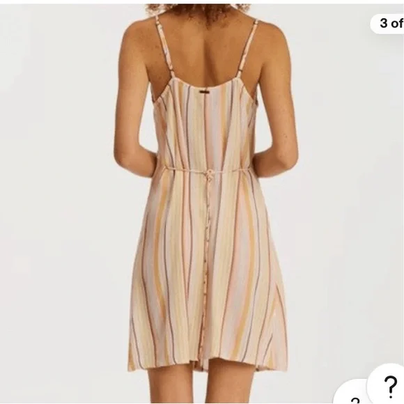 BILLABONG SWEET FOR YA Mini slip dress. Size XS. Button down.Adjustable straps. - Picture 2 of 13